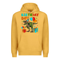 Mustard birthday boy t rex Premium Hoodie - Artiststas