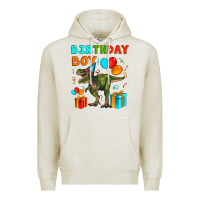 Oatmeal Heather birthday boy t rex Premium Hoodie - Artiststas