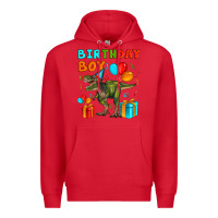 Red birthday boy t rex Premium Hoodie - Artiststas