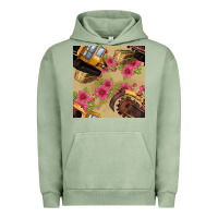 Pigment Oil Green trencher chain seamless pattern Urban Hoodie - BundleAndBundleShop