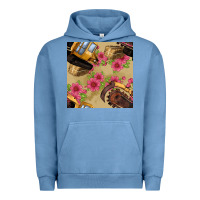 Pigment Pebble Blue trencher chain seamless pattern Urban Hoodie - BundleAndBundleShop