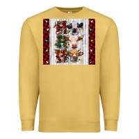 Antique Gold ho ho ho christmas cow Premium Sweatshirt - RanaPortraitStore