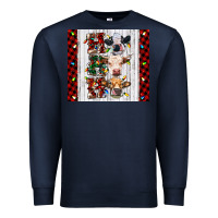 Navy ho ho ho christmas cow Premium Sweatshirt - RanaPortraitStore