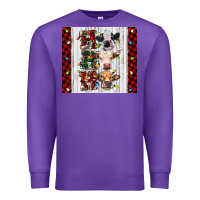 Purple ho ho ho christmas cow Premium Sweatshirt - RanaPortraitStore