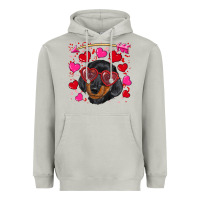 Moon Dust valentine's day  dachshund puppy Heavyweight Hoodie - RanaPortraitStore