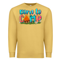 Antique Gold born to camp Premium Sweatshirt - Zillion Design Studio