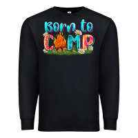 Black born to camp Premium Sweatshirt - Zillion Design Studio