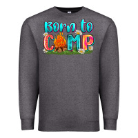 Charcoal Heather born to camp Premium Sweatshirt - Zillion Design Studio