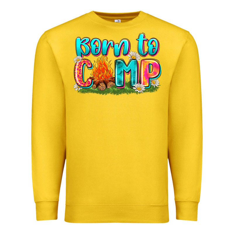 Born To Camp Premium Sweatshirt by Zillion Design Studio | Teevron