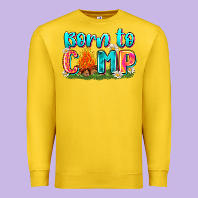 Born To Camp Premium Sweatshirt Designed By Zillion Design Studio