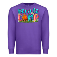 Purple born to camp Premium Sweatshirt - Zillion Design Studio