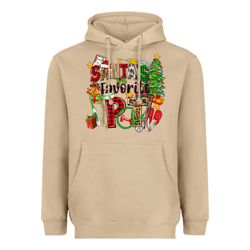 Santa's Favorite Pt Heavyweight Hoodie by Zillion Design Studio | Teevron
