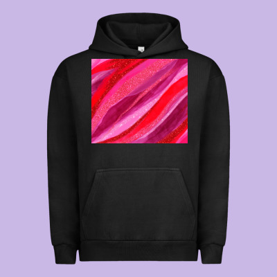 Valentines Day Glitter And Watercolor Urban Hoodie Designed By Adodesignshop