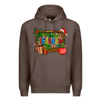 Coffee christmas teacher and coffe cup with board Premium Hoodie - AdoDesignShop