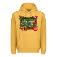 Mustard christmas teacher and coffe cup with board Premium Hoodie - AdoDesignShop