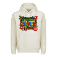 Oatmeal Heather christmas teacher and coffe cup with board Premium Hoodie - AdoDesignShop