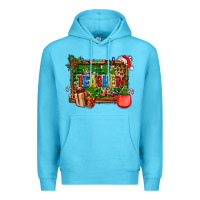 Ocean Blue christmas teacher and coffe cup with board Premium Hoodie - AdoDesignShop