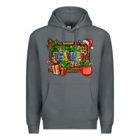 Rock christmas teacher and coffe cup with board Premium Hoodie - AdoDesignShop