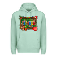 Seafoam christmas teacher and coffe cup with board Premium Hoodie - AdoDesignShop