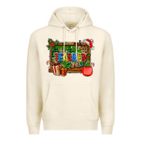 Tofu christmas teacher and coffe cup with board Premium Hoodie - AdoDesignShop