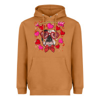 Meerkat Valentine's day  english bulldog Heavyweight Hoodie - RanaPortraitStore
