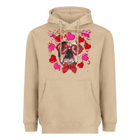 Mushroom Valentine's day  english bulldog Heavyweight Hoodie - RanaPortraitStore
