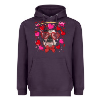 Plum Valentine's day  english bulldog Heavyweight Hoodie - RanaPortraitStore