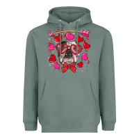 Sage Valentine's day  english bulldog Heavyweight Hoodie - RanaPortraitStore
