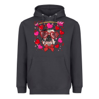 Smoke Valentine's day  english bulldog Heavyweight Hoodie - RanaPortraitStore