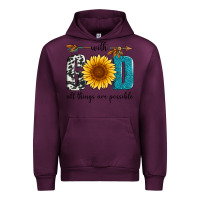 Mauve Wine with god all things are possible Urban Hoodie - Artiststas