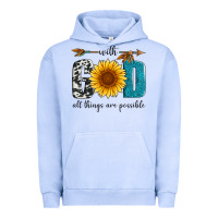 Pigment Grape Ice with god all things are possible Urban Hoodie - Artiststas
