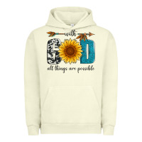 Pigment Pistachio with god all things are possible Urban Hoodie - Artiststas