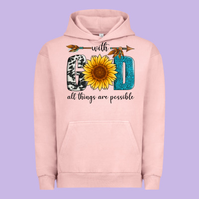 With God All Things Are Possible Urban Hoodie Designed By Artiststas