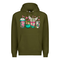 Army Green best mom ever mothers day coffee cups Premium Hoodie - Jasminsmagicworld