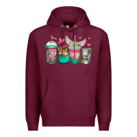 Burgundy best mom ever mothers day coffee cups Premium Hoodie - Jasminsmagicworld
