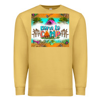 Antique Gold born to camp Premium Sweatshirt - Zillion Design Studio