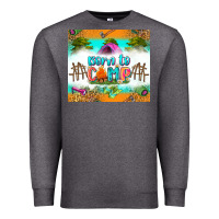 Charcoal Heather born to camp Premium Sweatshirt - Zillion Design Studio