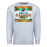 Heather Grey born to camp Premium Sweatshirt - Zillion Design Studio