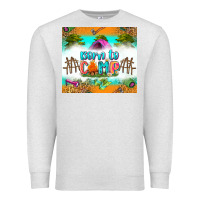 Oatmeal Heather born to camp Premium Sweatshirt - Zillion Design Studio