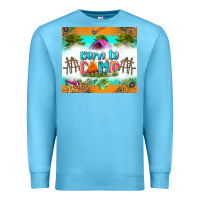 Ocean Blue born to camp Premium Sweatshirt - Zillion Design Studio