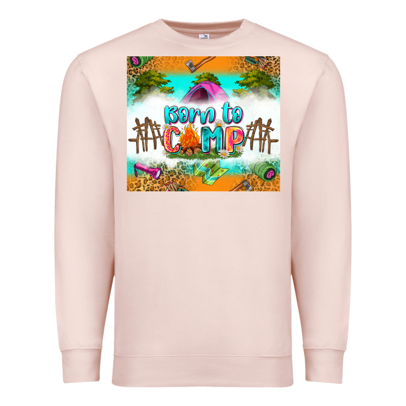 Born To Camp Premium Sweatshirt by Zillion Design Studio | Teevron