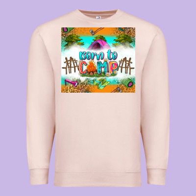 Born To Camp Premium Sweatshirt Designed By Zillion Design Studio