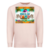 Pale Pink born to camp Premium Sweatshirt - Zillion Design Studio