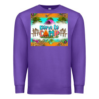 Purple born to camp Premium Sweatshirt - Zillion Design Studio