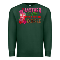 Sports Green mother hustler wt a side of coffee Premium Sweatshirt - texasbilliewilder
