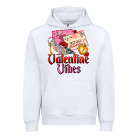 White valentine vibes Urban Hoodie - AdoDesignShop