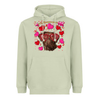 Matcha Valentine's day  labrador retriever Heavyweight Hoodie - RanaPortraitStore