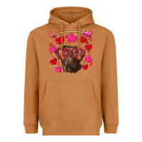 Meerkat Valentine's day  labrador retriever Heavyweight Hoodie - RanaPortraitStore