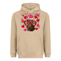 Mushroom Valentine's day  labrador retriever Heavyweight Hoodie - RanaPortraitStore