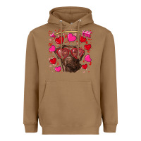 Toasted Coconut Valentine's day  labrador retriever Heavyweight Hoodie - RanaPortraitStore